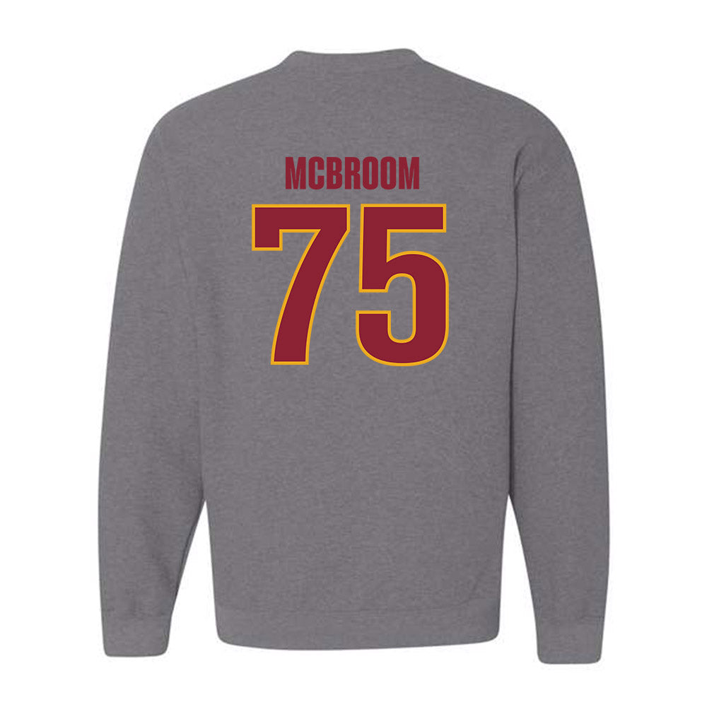 ULM - NCAA Football : Que McBroom - Classic Shersey Crewneck Sweatshirt-1