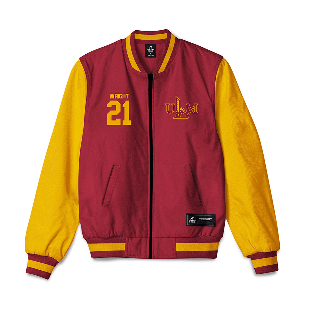 ULM - NCAA Football : Jaydon Wright - Bomber Jacket-0