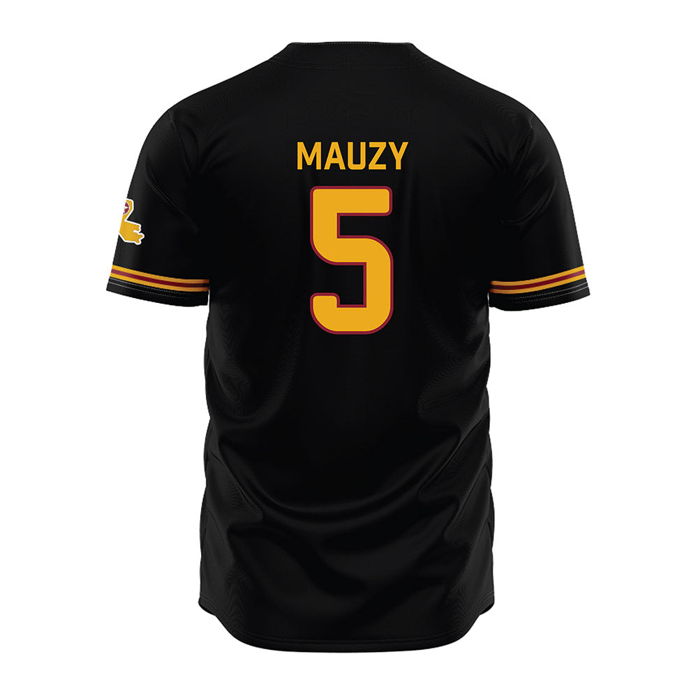 ULM - NCAA Baseball : Davis Mauzy - Black Jersey-1