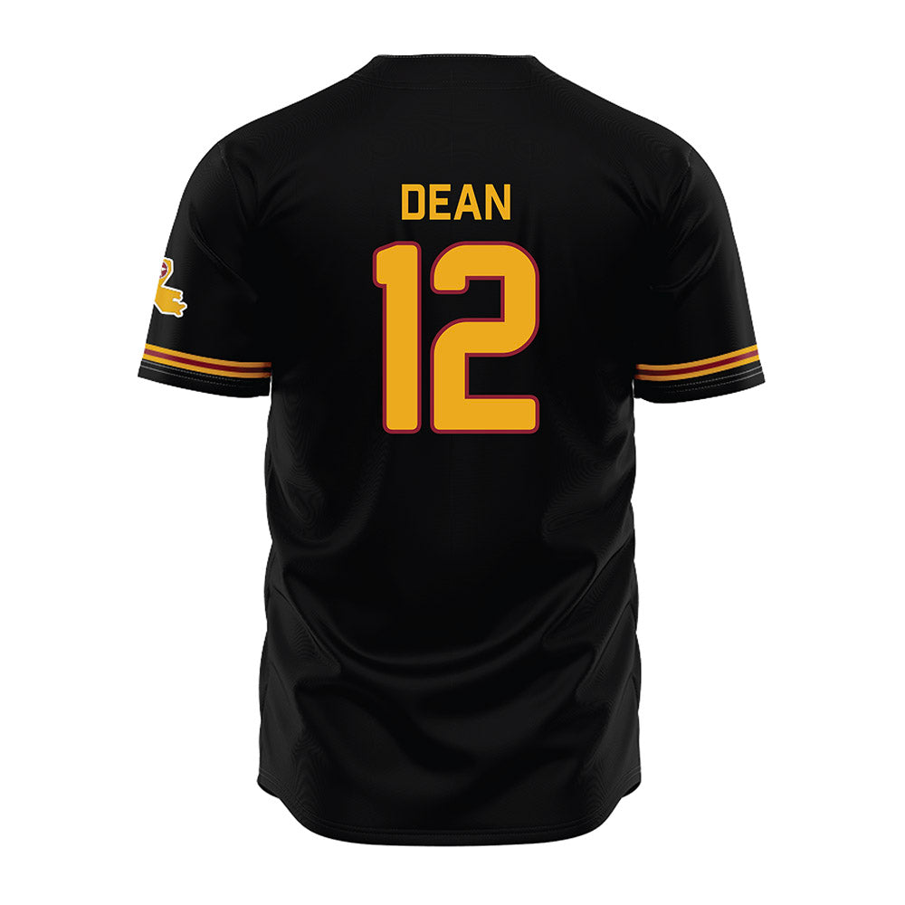 ULM - NCAA Baseball : Micah Dean - Black Jersey-1