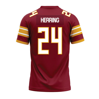 ULM - NCAA Football : Hagen Herring - Maroon Premium Football Jersey-1