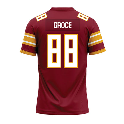 ULM - NCAA Football : Caleb Groce - Maroon Premium Football Jersey-1