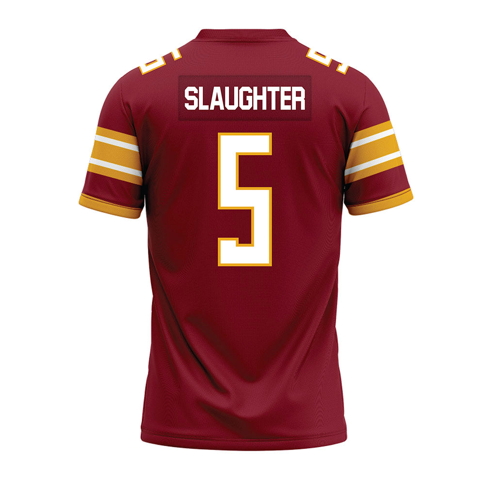 ULM - NCAA Football : Jameria Slaughter - Maroon Premium Football Jersey-1