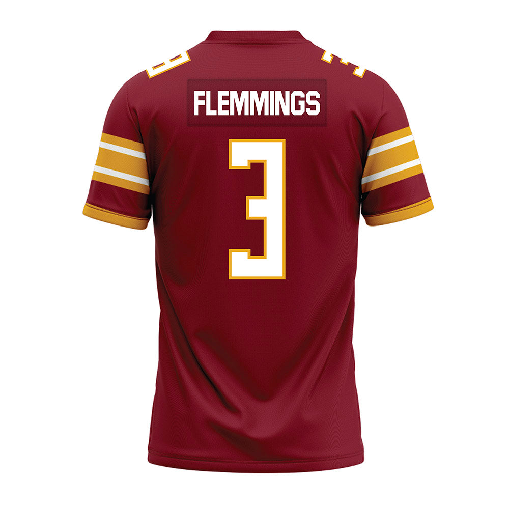 ULM - NCAA Football : Noah Flemmings - Maroon Premium Football Jersey-1