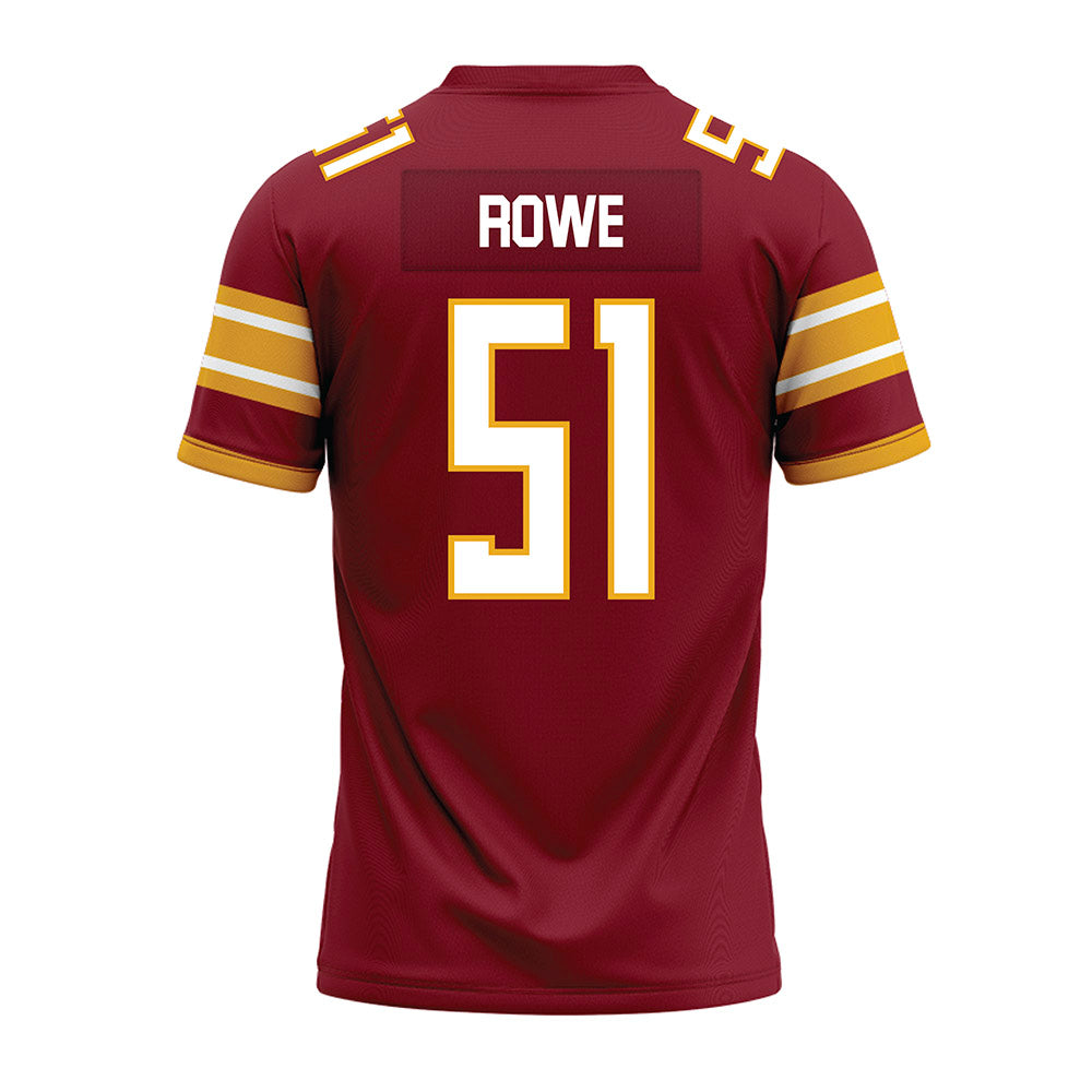 ULM - NCAA Football : Jaden Rowe - Maroon Premium Football Jersey-1