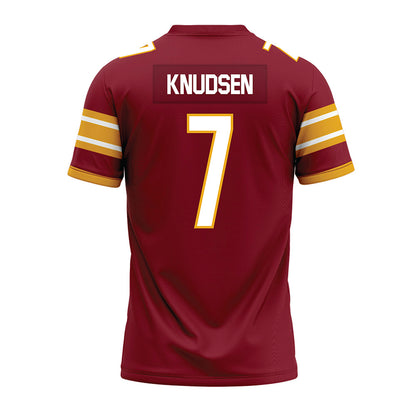 ULM - NCAA Football : Daniel Knudsen - Maroon Premium Football Jersey-1