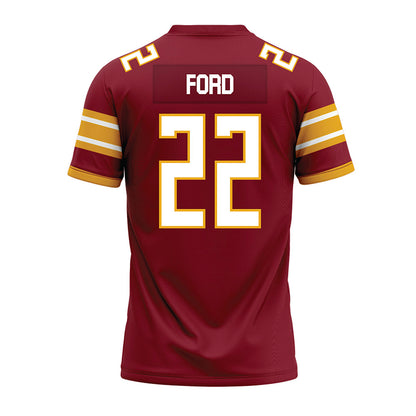 ULM - NCAA Football : DShaun Ford - Maroon Premium Football Jersey-1