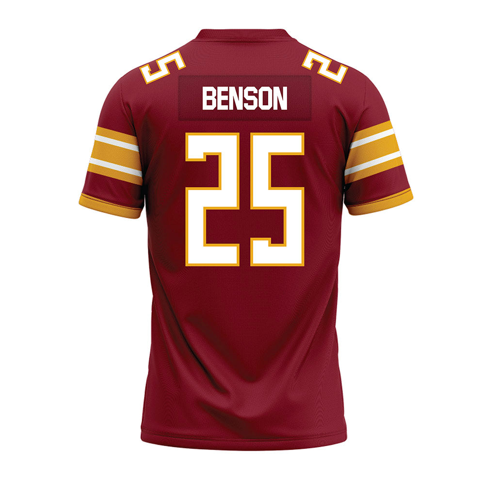 ULM - NCAA Football : Duke Benson - Maroon Premium Football Jersey-1
