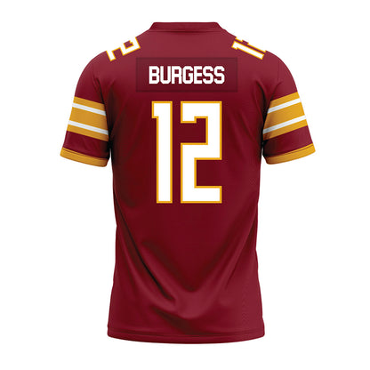 ULM - NCAA Football : Trevion Burgess - Maroon Premium Football Jersey-1
