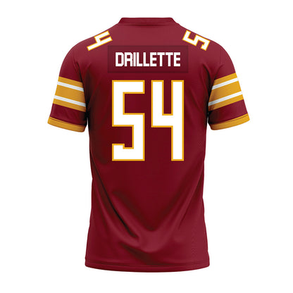 ULM - NCAA Football : Brett Drillette - Maroon Premium Football Jersey-1