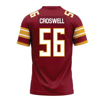 ULM - NCAA Football : Kaliem Croswell - Maroon Premium Football Jersey-1