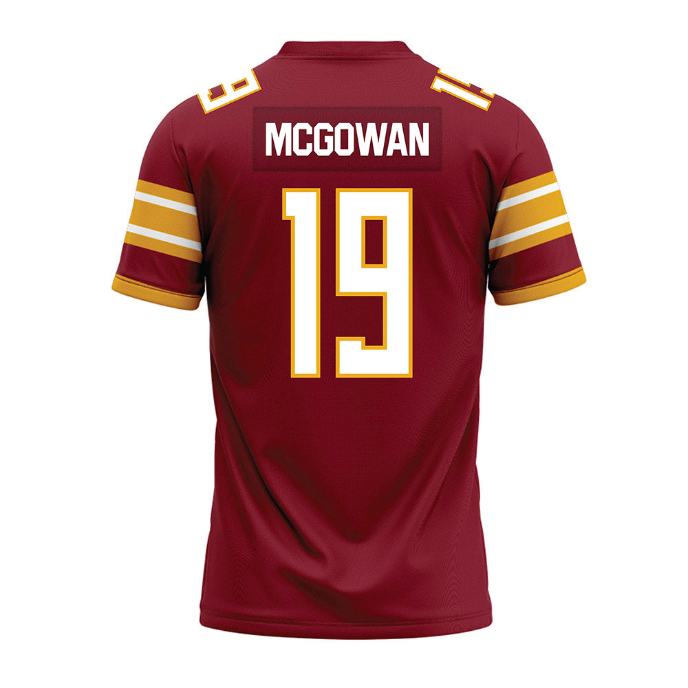 ULM - NCAA Football : LeKell McGowan - Maroon Premium Football Jersey-1