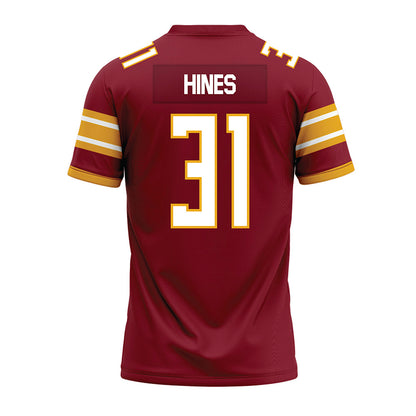 ULM - NCAA Football : Mikel Hines - Maroon Premium Football Jersey-1