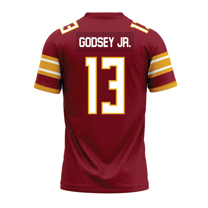 ULM - NCAA Football : David Godsey Jr. - Maroon Premium Football Jersey-1