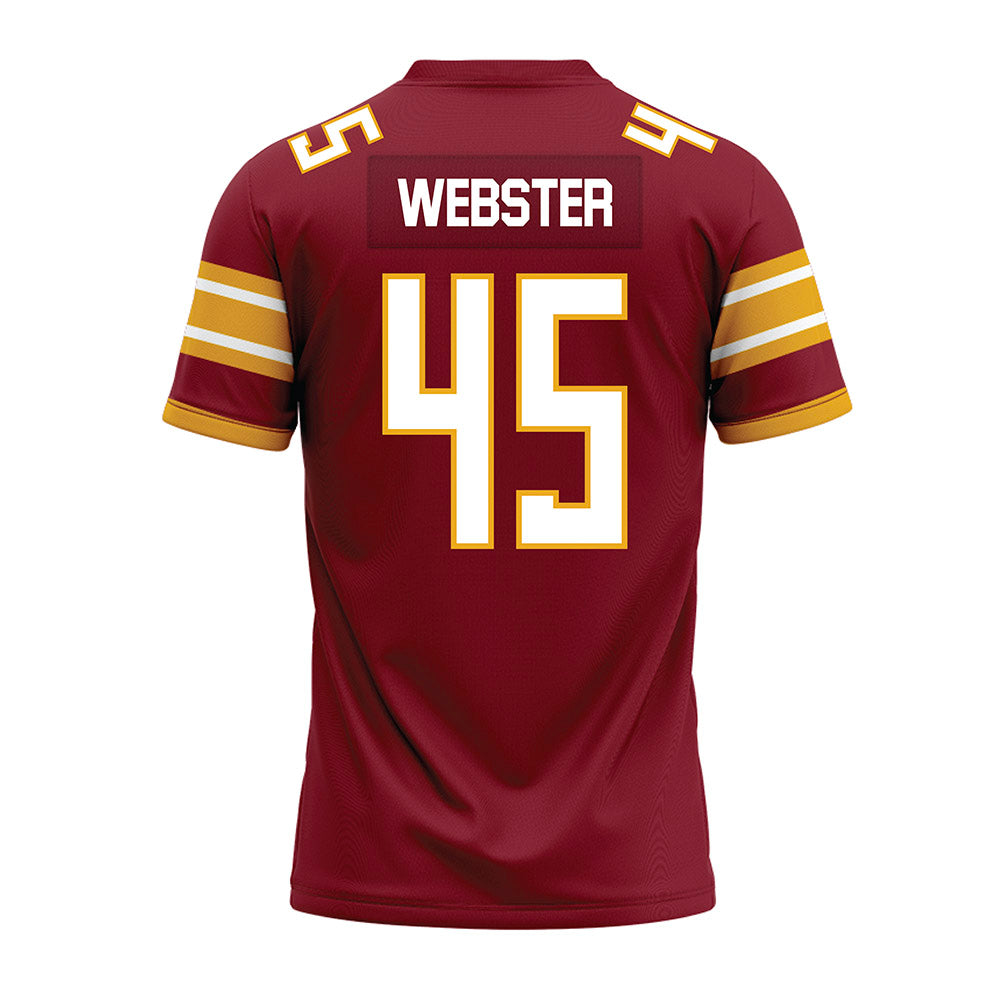 ULM - NCAA Football : Lakendra Webster - Maroon Premium Football Jersey-1