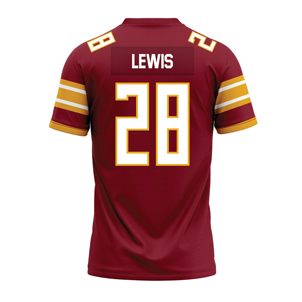 ULM - NCAA Football : Dorian Lewis - Maroon Premium Football Jersey-1