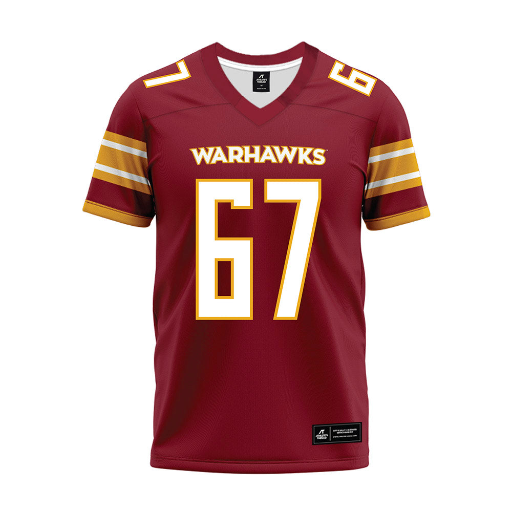 ULM - NCAA Football : Marat Fahrner - Maroon Premium Football Jersey-0