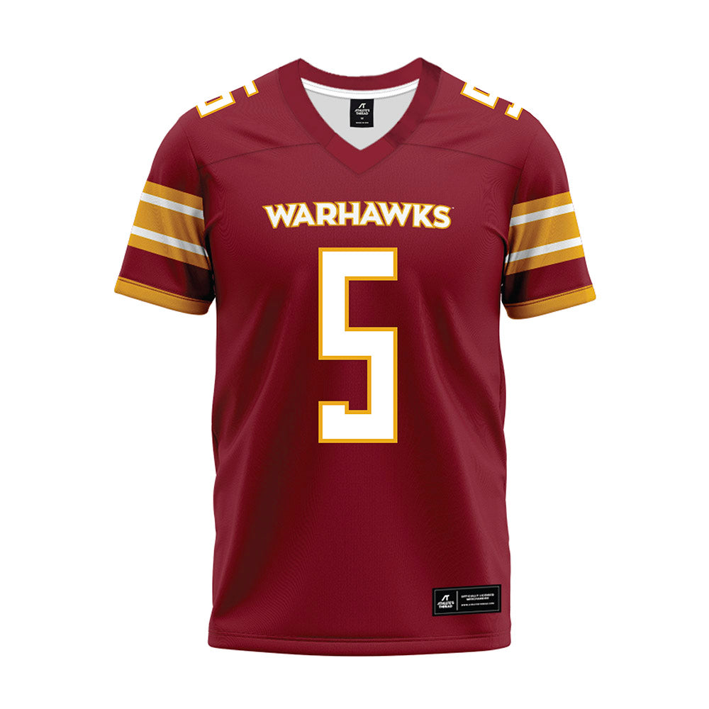 ULM - NCAA Football : Jameria Slaughter - Maroon Premium Football Jersey-0
