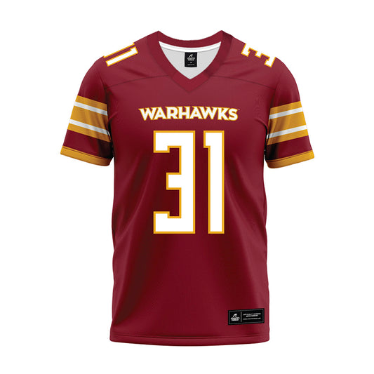 ULM - NCAA Football : Mikel Hines - Maroon Premium Football Jersey-0
