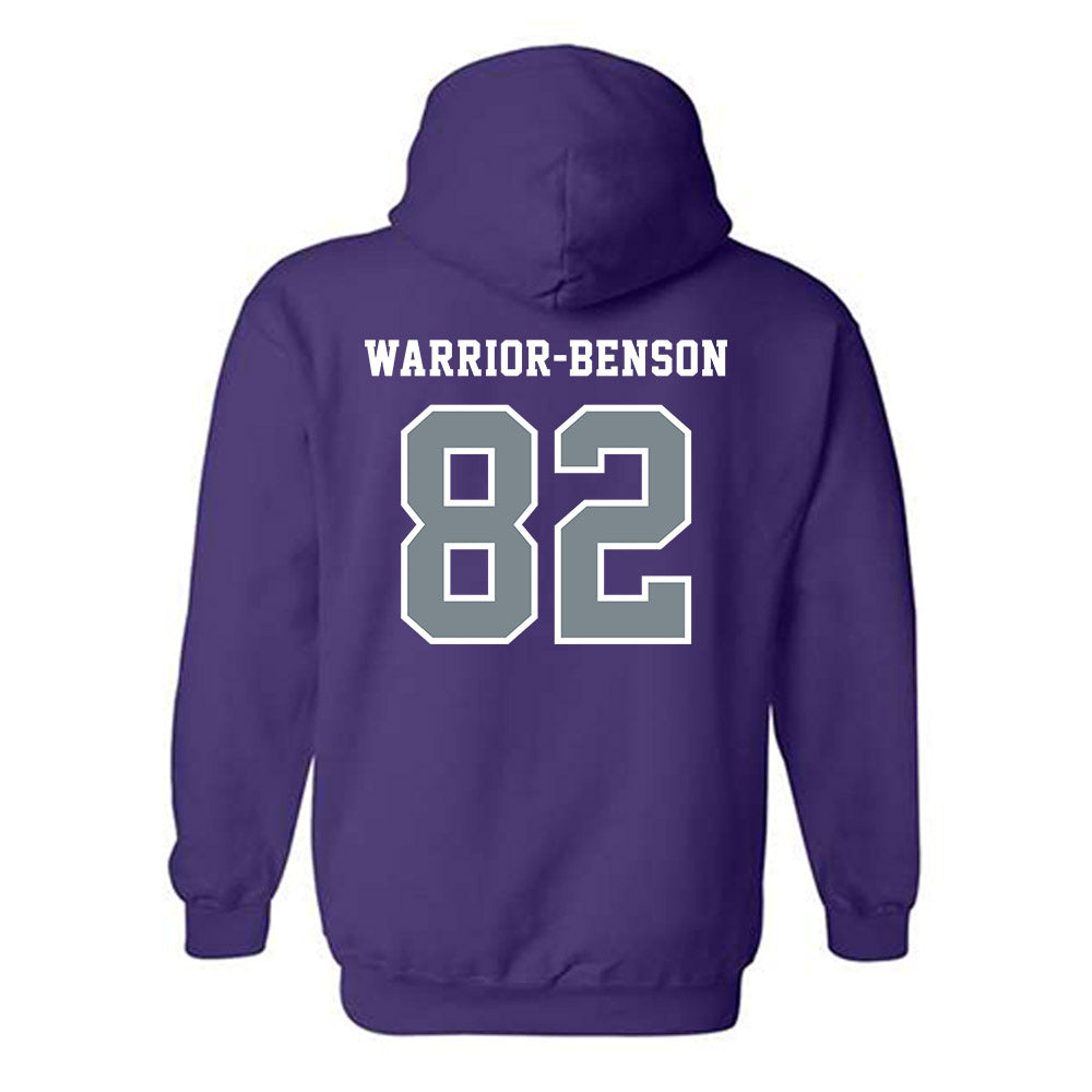 Central Arkansas - NCAA Football : Josiah Warrior-Benson - Classic Shersey Hooded Sweatshirt-1