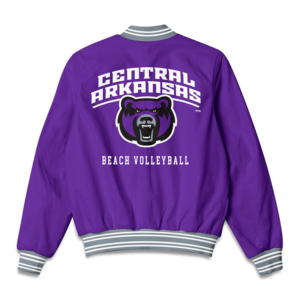 Central Arkansas - NCAA Beach Volleyball : Brooke Sharp - Bomber Jacket-1