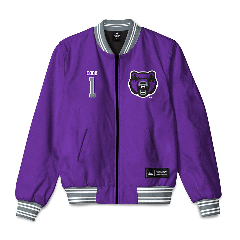 Central Arkansas - NCAA Women's Basketball : Jenna Cook - Bomber Jacket-0