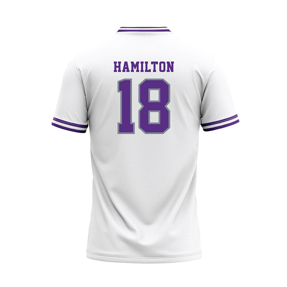 Central Arkansas - NCAA Baseball : Denver Hamilton - White Baseball Jersey-1
