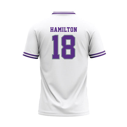 Central Arkansas - NCAA Baseball : Denver Hamilton - White Baseball Jersey-1