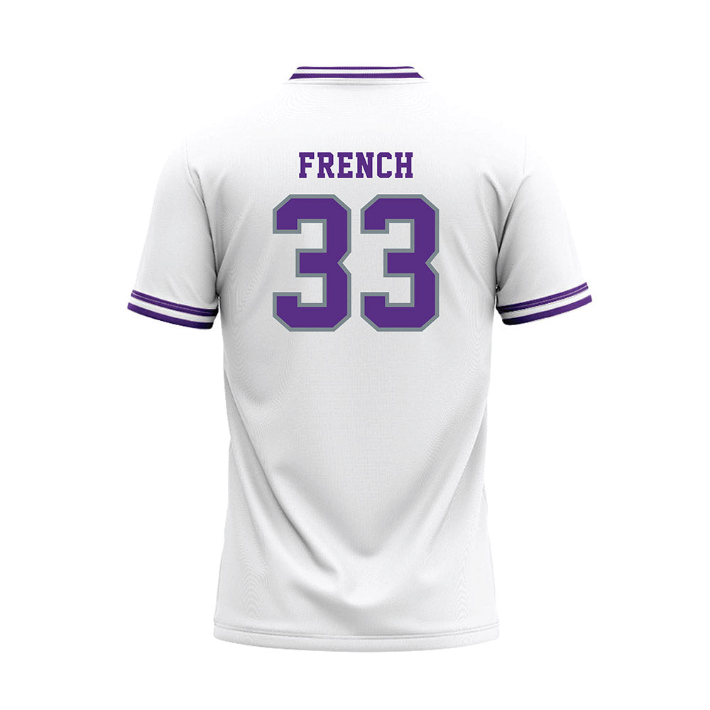 Central Arkansas - NCAA Baseball : Nicholas French - White Baseball Jersey-1