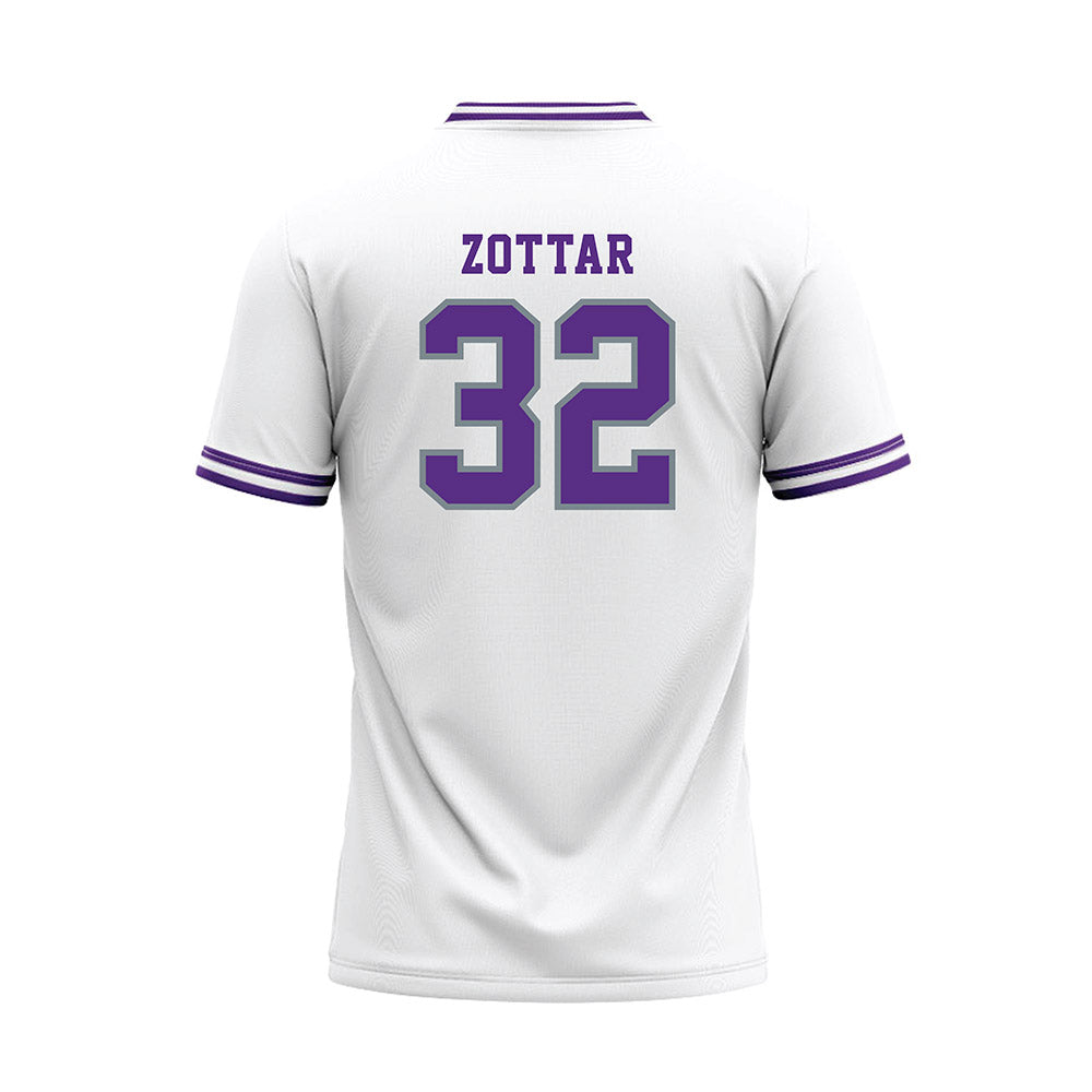 Central Arkansas - NCAA Baseball : Andrew Zottar - White Baseball Jersey-1