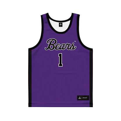 Central Arkansas - NCAA Men's Basketball : Camren Hunter - Purple Basketball Jersey-0