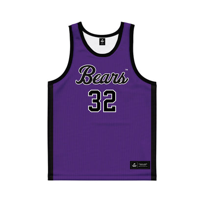Central Arkansas - NCAA Men's Basketball : Luke Moore - Purple Basketball Jersey-0