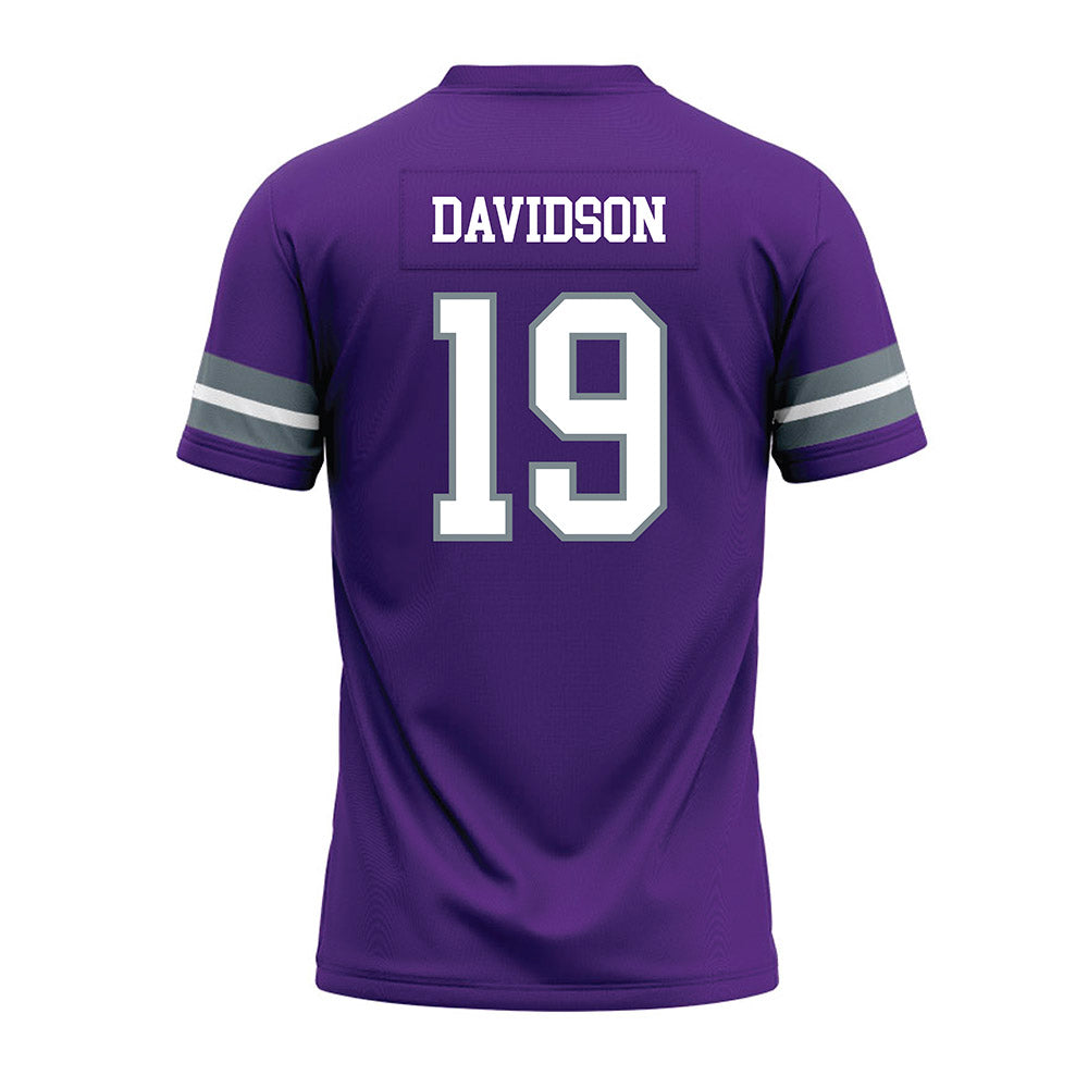 Central Arkansas - NCAA Football : Desmond Davidson - Purple Premium Football Jersey-1