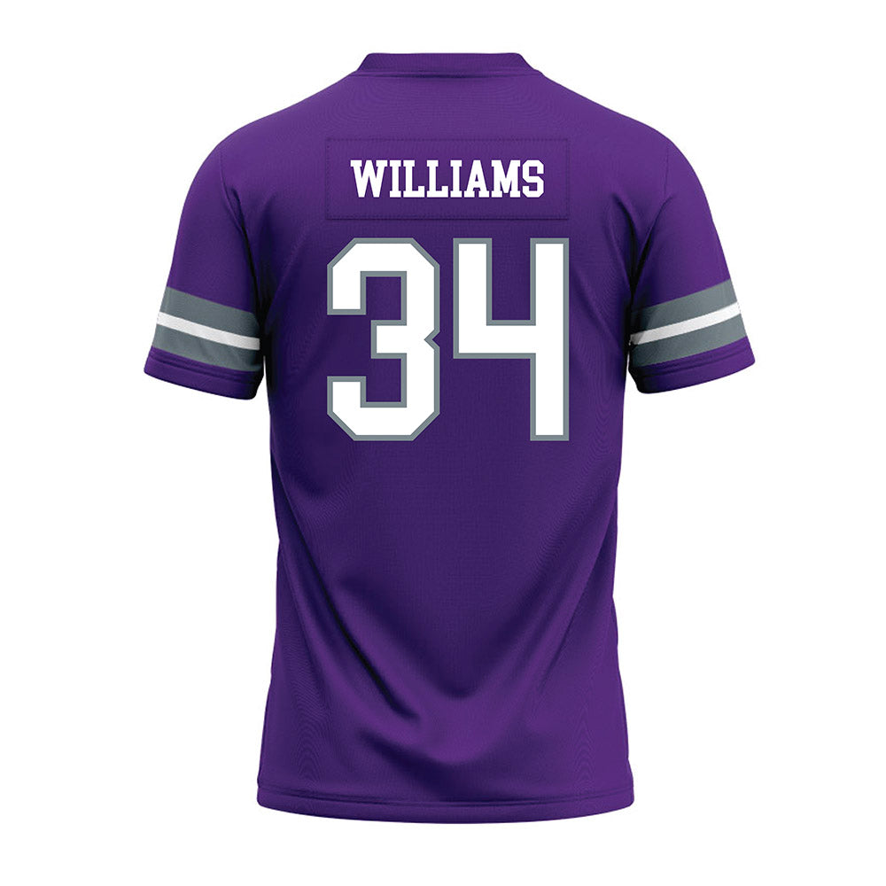 Central Arkansas - NCAA Football : Ashtyn Williams - Purple Premium Football Jersey-1