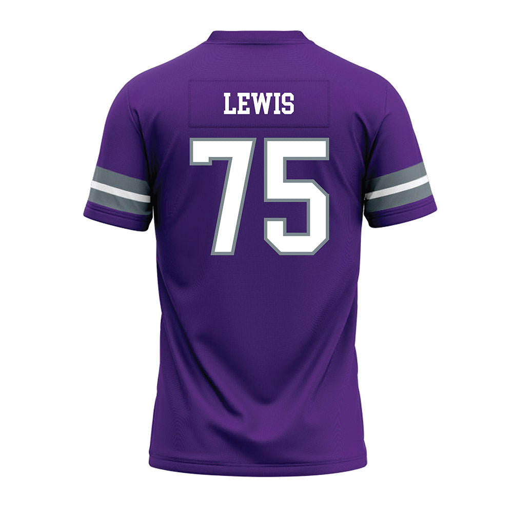 Central Arkansas - NCAA Football : Abrum Lewis - Purple Premium Football Jersey-1