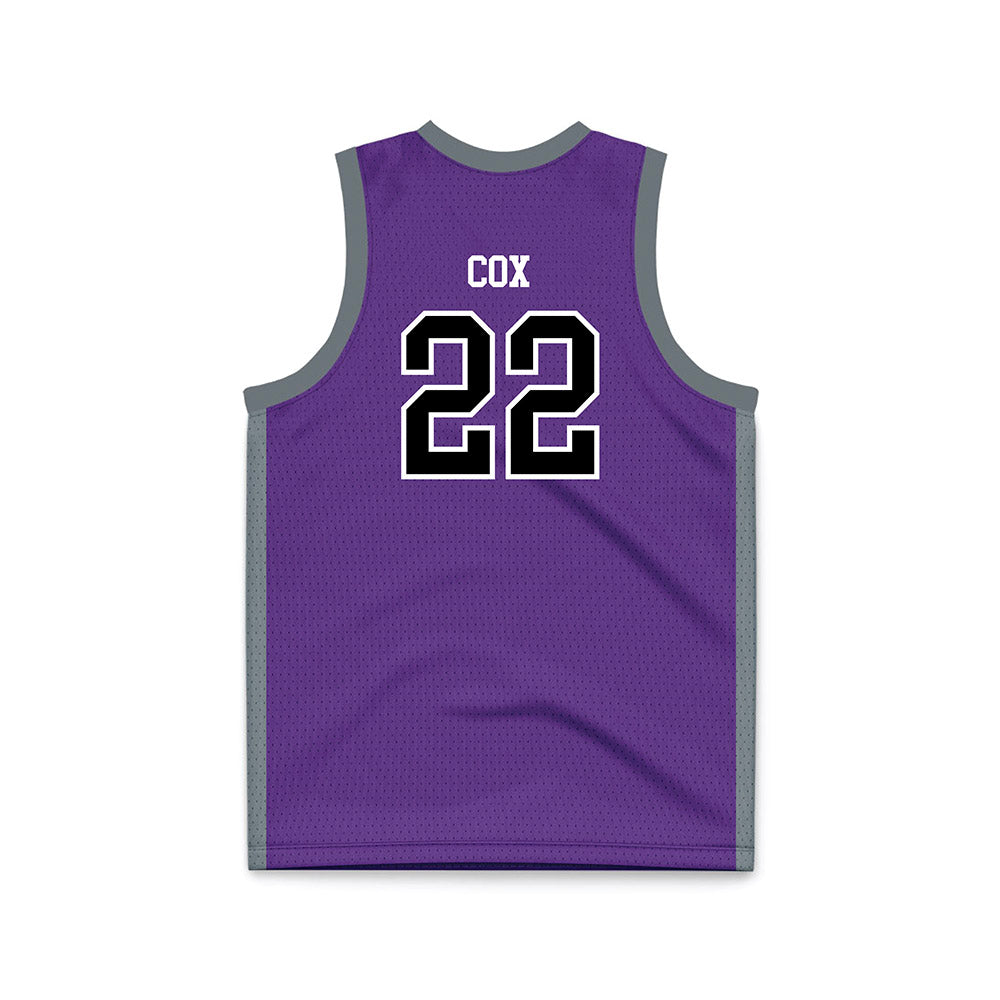 Central Arkansas - NCAA Women's Basketball : Alivia Cox - Purple Basketball Jersey-1