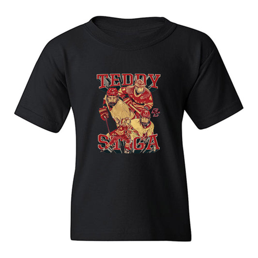 Boston College - NCAA Men's Ice Hockey : Teddy Stiga - Player Collage Youth T-Shirt-0