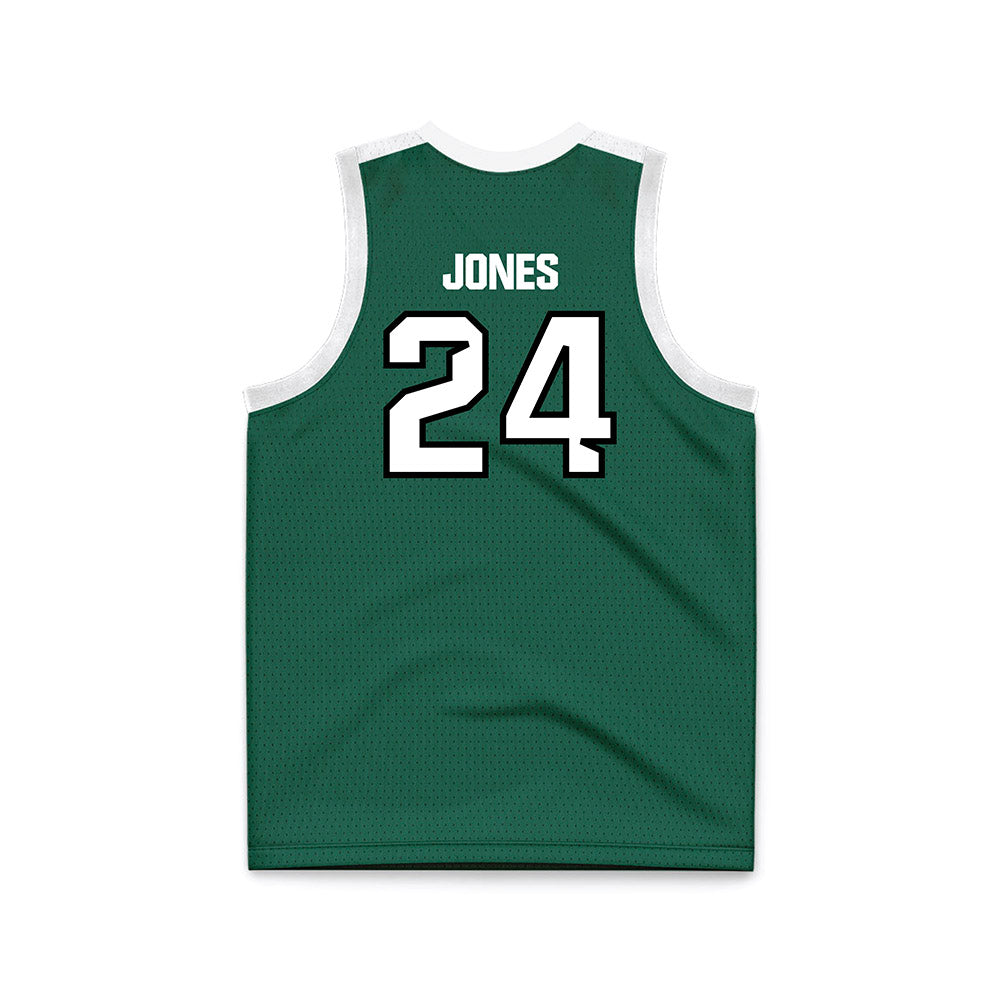 Cleveland State - NCAA Men's Basketball : Kamari Jones - Green Basketball Jersey-1