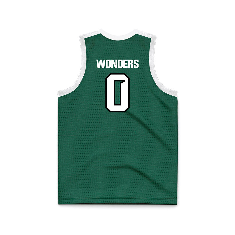 Cleveland State - NCAA Men's Basketball : Foster Wonders - Green Basketball Jersey-1
