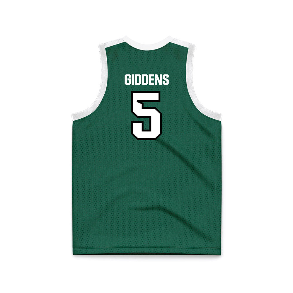 Cleveland State - NCAA Men's Basketball : David Giddens - Green Basketball Jersey-1