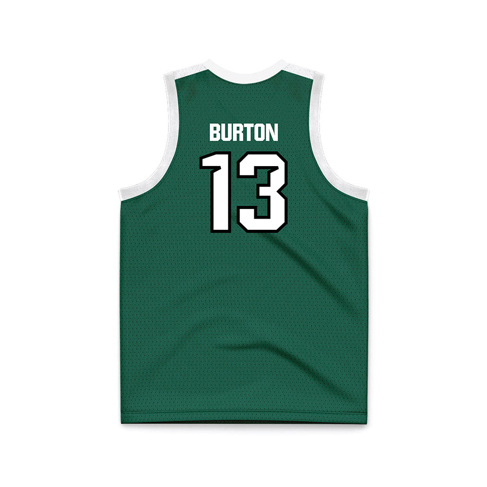Cleveland State - NCAA Men's Basketball : Lucas Burton - Green Basketball Jersey-1