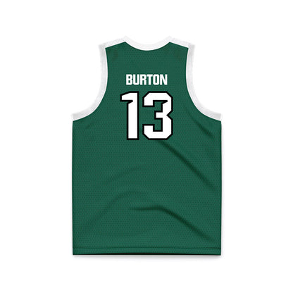 Cleveland State - NCAA Men's Basketball : Lucas Burton - Green Basketball Jersey-1