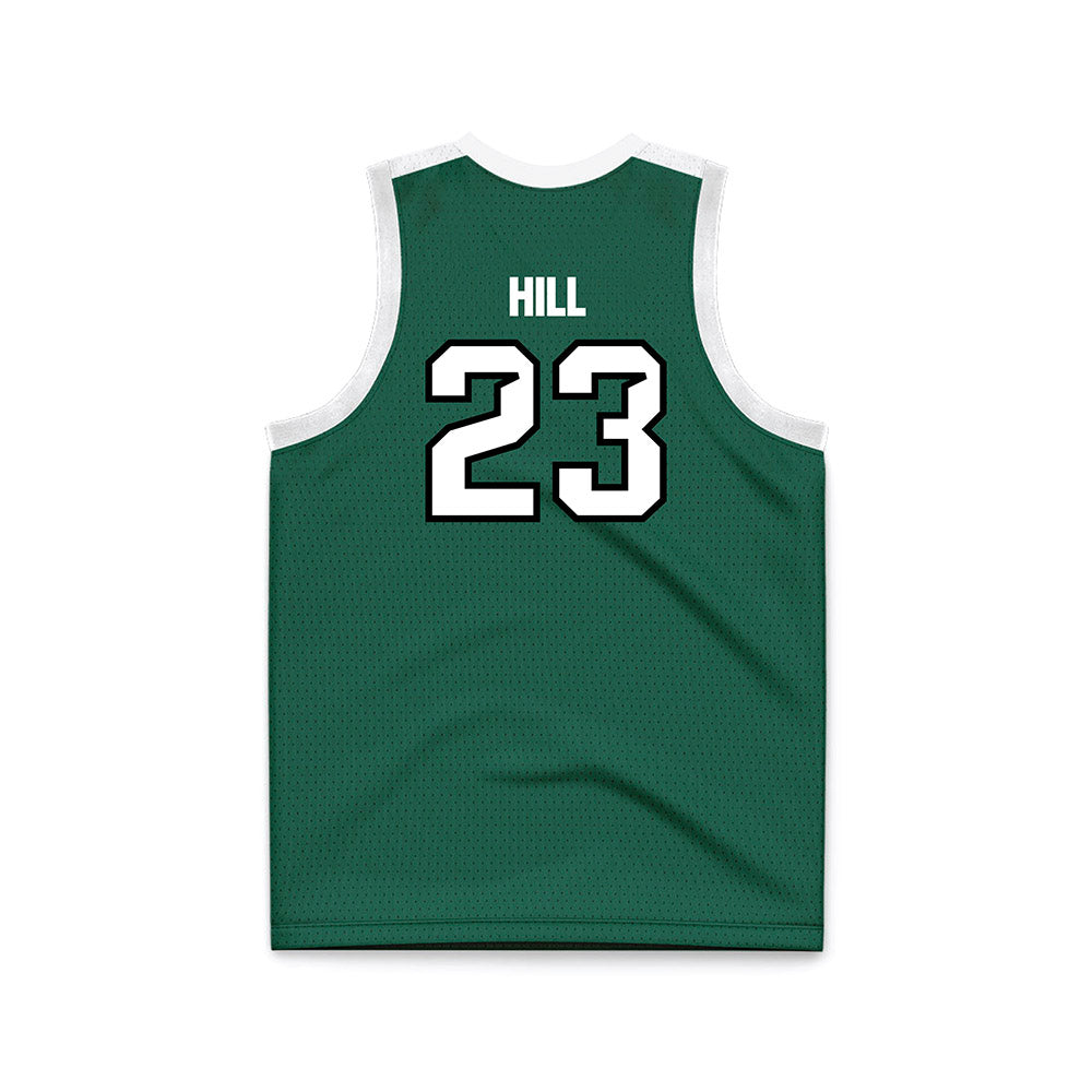 Cleveland State - NCAA Men's Basketball : Manny Hill - Green Basketball Jersey-1