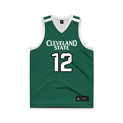 Cleveland State - NCAA Men's Basketball : Holden Pierre-Louis - Green Basketball Jersey-0