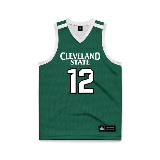 Cleveland State - NCAA Men's Basketball : Holden Pierre-Louis - Green Basketball Jersey-0