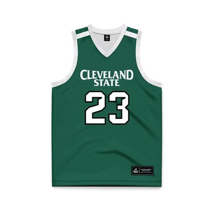 Cleveland State - NCAA Men's Basketball : Manny Hill - Green Basketball Jersey-0