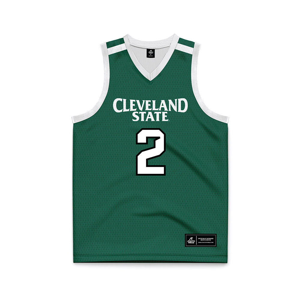 Cleveland State - NCAA Men's Basketball : Jaidon Lipscomb - Green Basketball Jersey-0
