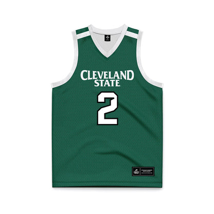 Cleveland State - NCAA Men's Basketball : Jaidon Lipscomb - Green Basketball Jersey-0