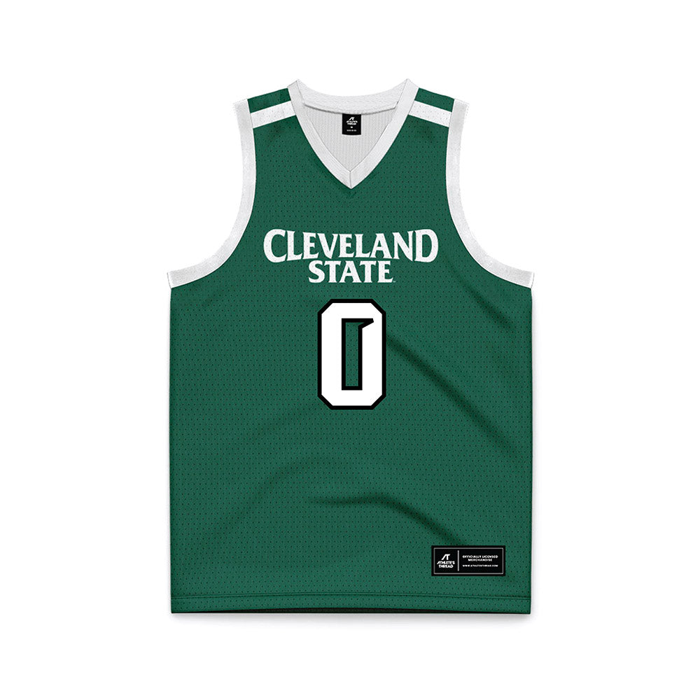 Cleveland State - NCAA Men's Basketball : Foster Wonders - Green Basketball Jersey-0