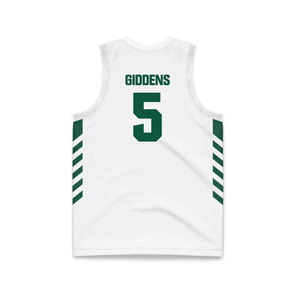 Cleveland State - NCAA Men's Basketball : David Giddens - White Basketball Jersey-1